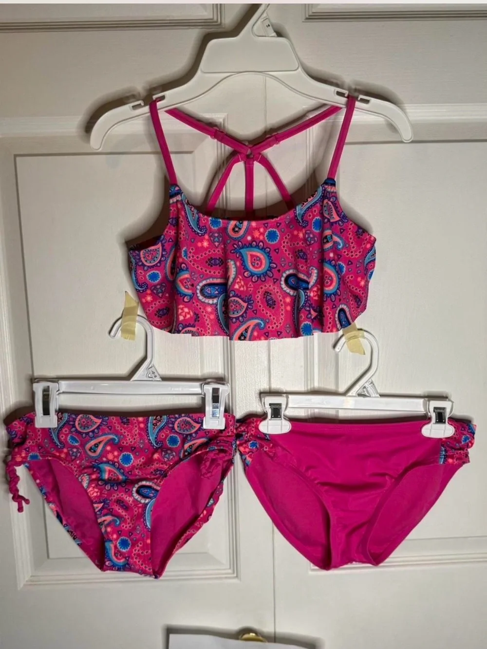 Justice Pink Paisley Girls Bikini Bottoms
